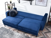 Sofa welurowa LAVIA GRANAT z funkcją spania i pojemnikiem - funkcja spania
