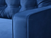 Sofa welurowa LAVIA GRANAT z funkcją spania i pojemnikiem - tkanina welurowa