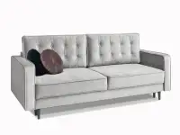 Komfortowa sofa wolnostojąca LAVIA POPIELATA z pojemnikiem