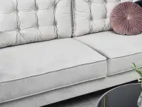 Komfortowa sofa wolnostojąca LAVIA POPIELATA z pojemnikiem - miękkie siedzisko