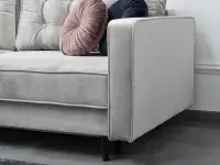 Komfortowa sofa wolnostojąca LAVIA POPIELATA z pojemnikiem - prosty boczek