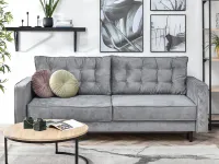 Produkt: Sofa lavia szary tkanina, podstawa orzech