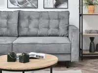 Sofa rozkładana LAVIA SZARA tapicerowana tkaniną - nowoczesna forma