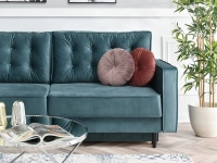 Sofa LAVIA TURKUS pikowana ze schowkiem i funkcją spania - nowoczesna forma