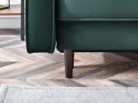 Komfortowa sofa wolnostojąca LAVIA BUTELKOWA ZIELEŃ - stabilna podstawa
