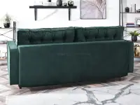 Komfortowa sofa wolnostojąca LAVIA BUTELKOWA ZIELEŃ - tapicerowany tył