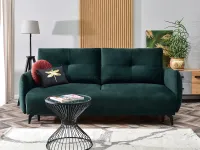 Produkt: Sofa lulu zielony welur, podstawa czarny