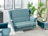 Sofa uszak MALMO MORSKI - NOGI BUK - zestaw mebli tapicerowanych