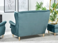 Sofa uszak MALMO MORSKI - NOGI BUK - sofa z weluru
