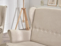 Sofa wypoczynkowa MALMO PIASKOWA - nogi BUK - sofa z podłokietnikami