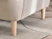 Sofa wypoczynkowa MALMO PIASKOWA - nogi BUK - kanapa na drewnianych nogach