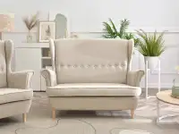 Produkt: Sofa malmo piaskowy tkanina, podstawa buk