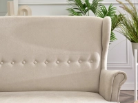 Sofa wypoczynkowa MALMO PIASKOWA - nogi BUK - sofa uszak