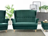 Produkt: Sofa malmo zielony welur, podstawa buk