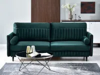 Produkt: Sofa malone zielony welur, podstawa czarny
