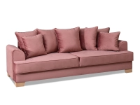 Wygodna sofa MISS BIBI PUDROWY RÓŻ - NOGA BUK