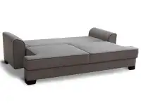 Szara sofa Miss Bibi - duża powierzchnia spania 180 x 150