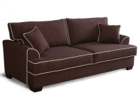 Brązowa sofa Miss Bibi - wersja z 4 poduszkami