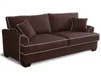 Brązowa sofa Miss Bibi - wersja z 4 poduszkami