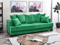 Sofa miss bibi zielony tkanina, podstawa czarny