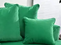 Sofa angielska MISS BIBI ZIELONA rozkładana z poduszkami - mobilne poduchy