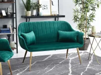 Produkt: Sofa osma zielony tkanina, podstawa złoty