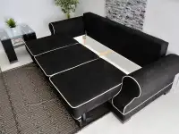 Sofa TOSCA - wersja czarna - pojemnik na pościel