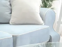 Sofa w stylu angielskim TOSCA niebieska - charakterystyczne detale