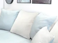 Sofa w stylu angielskim TOSCA niebieska - miękkie poduchy