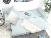 Sofa w stylu angielskim TOSCA niebieska - funkcja spania