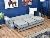 Sofa w stylu angielskim TOSCA szara - powierzchnia spania