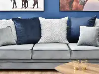 Sofa w stylu angielskim TOSCA szara - wygodne siedzisko