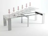Nowoczesne biurko rozkładane na 5 razy MESSA beton