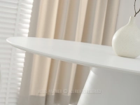 Elegancki stół 120 cm do jadalni okrągły OTTAWA BIAŁY - gładka powierzchnia blatu