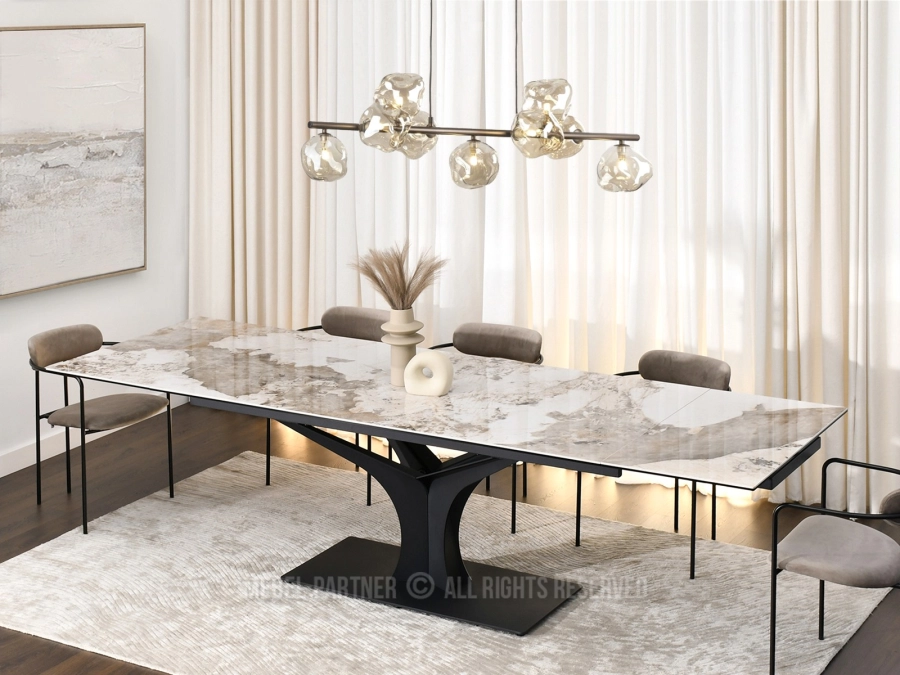 Stół ceramiczny biały marmur elegancja i ponadczasowy design w Twoim wnętrzu