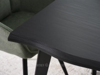 Stół nieregularny kształt MALAWI CZARNY DREWNO I METAL - charakterystyczne detale
