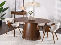 Duży stół drewniany do jadalni PAVO ORZECH - NOGA ORZECH - kompaktowy rozmiar