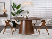Duży stół drewniany do jadalni PAVO ORZECH - NOGA ORZECH - elegancka podstawa
