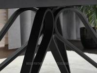 Stół z blatem kamiennym rozkładany VENOSA BIAŁY MARMUR - designerska noga