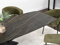 Stół z ceramicznym blatem DANZEN CZARNY MARMUR - nowoczesny stół do salonu blat ceramiczny