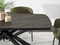 Stół z ceramicznym blatem DANZEN CZARNY MARMUR - stół do jadalni dla 10 osób