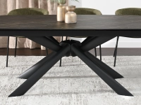 Stół z ceramicznym blatem DANZEN CZARNY MARMUR - unikatowy stół z metalową podstawą