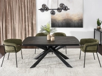 Stół z ceramicznym blatem DANZEN CZARNY MARMUR - nowoczesny stół z blatem w odcieniu noir desir