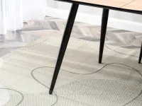 Stół dębowy rozkładany NIVALA DĄB - CZARNY - stół na czarnych nogach