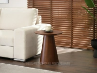 Stolik boczny drewniany OTTAWA 45 ORZECH NOGA STOŻEK - drewniany stolik boczny do kanapy