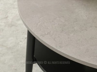 Stolik kawowy loftowy z półką RENNE XL BETON CZARNY - płyta imitująca beton 