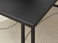 Ława do salonu DARK XL CZARNA z metalowym stelażem - laminowana płyta