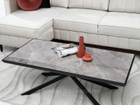 Nowoczesna ława FIORELO GRAFIT MARMUR - CZARNY - ceramiczny blat