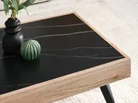 Stolik ceramiczny FRES CZARNY MARMUR SONOMA - CZARNY - blat w kolorze czarnego marmuru 