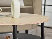 Okrągły stolik kawowy RENNE XL SONOMA - CZARNY - charakterystyczne detale